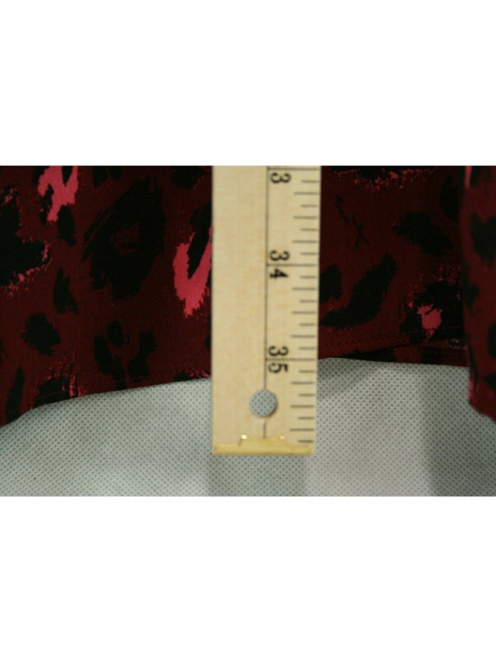 & Other Stories Womens  sz 4 Dress Long sleeve Button up $85 Red Leopard print - Picture 4 of 7